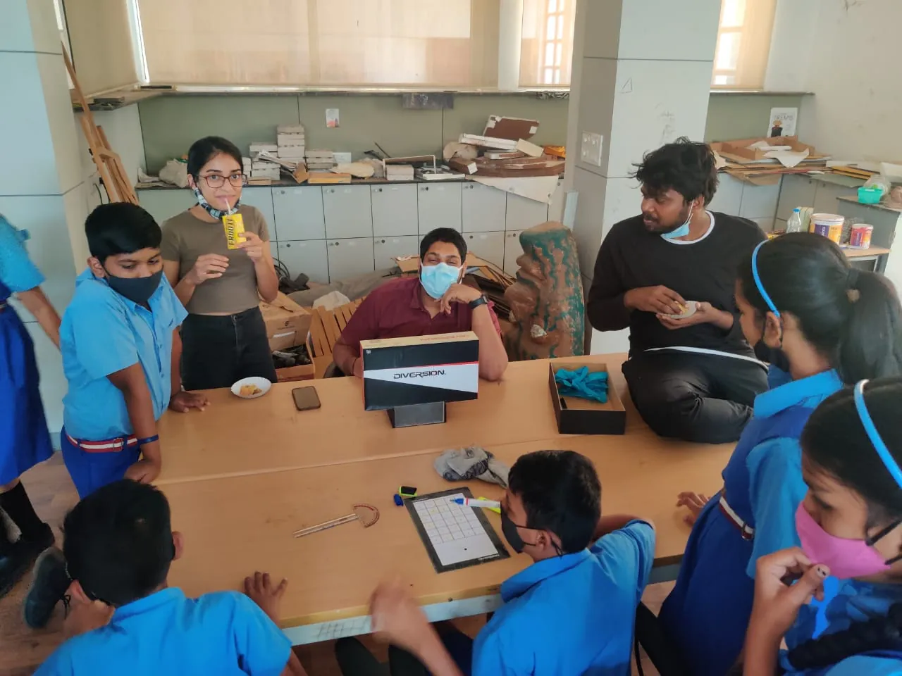 fig 4.2 - User testing with the target group