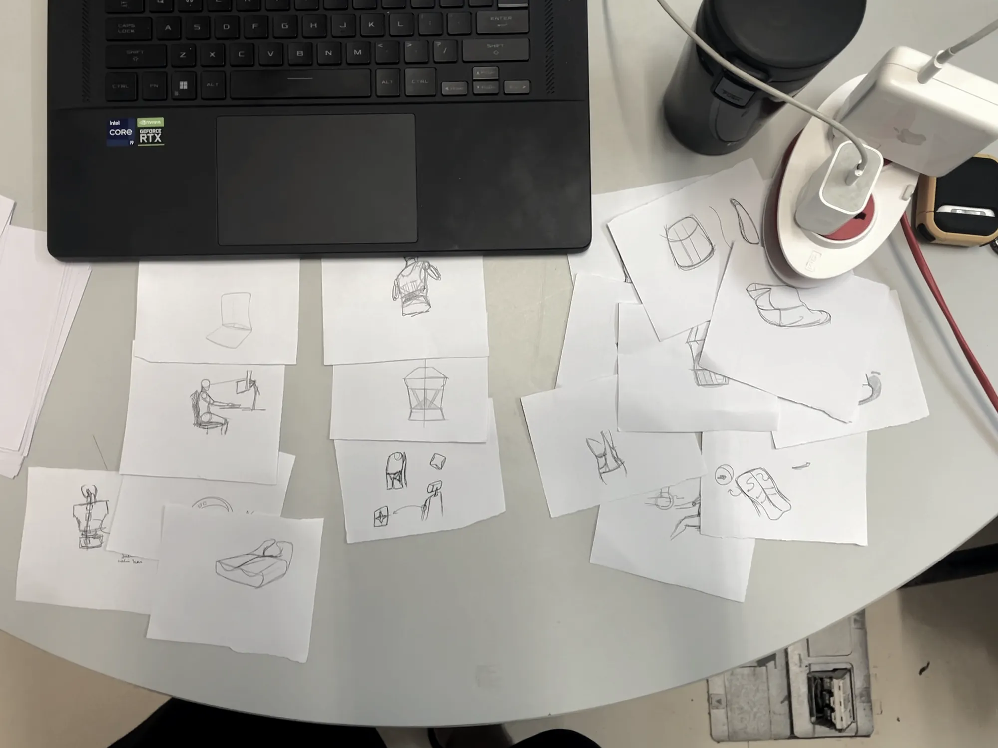 fig 2.2 - Sorting the ideations into clusters