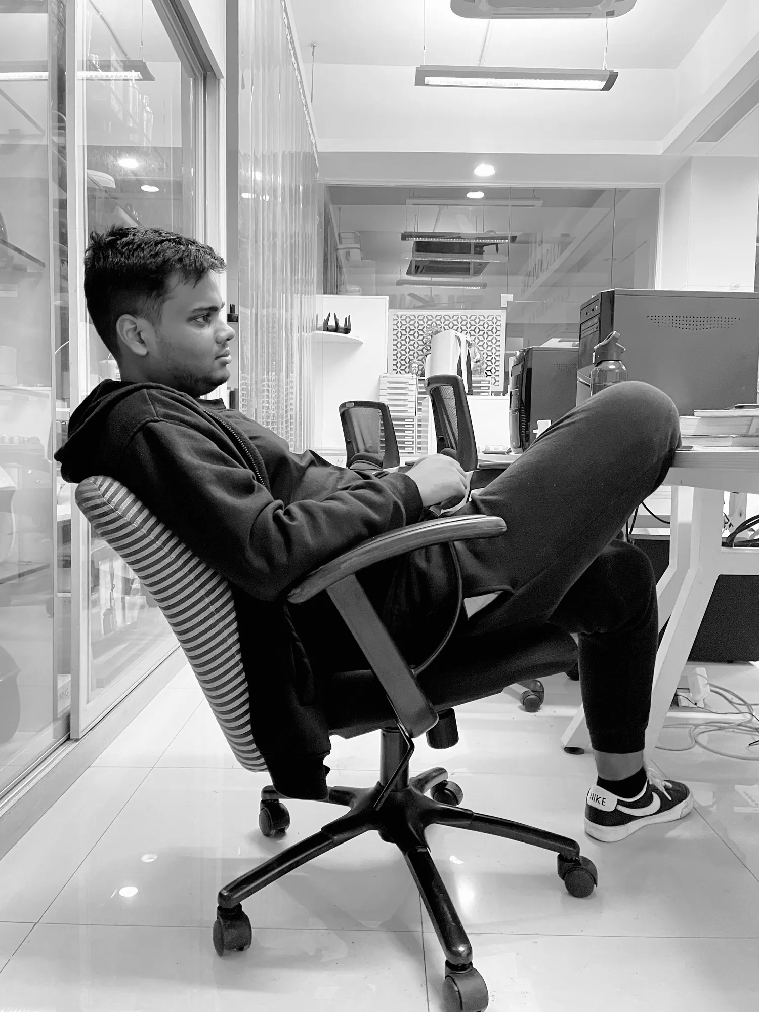 fig 6.1 - Improper sitting positions are a daily habit at the desk