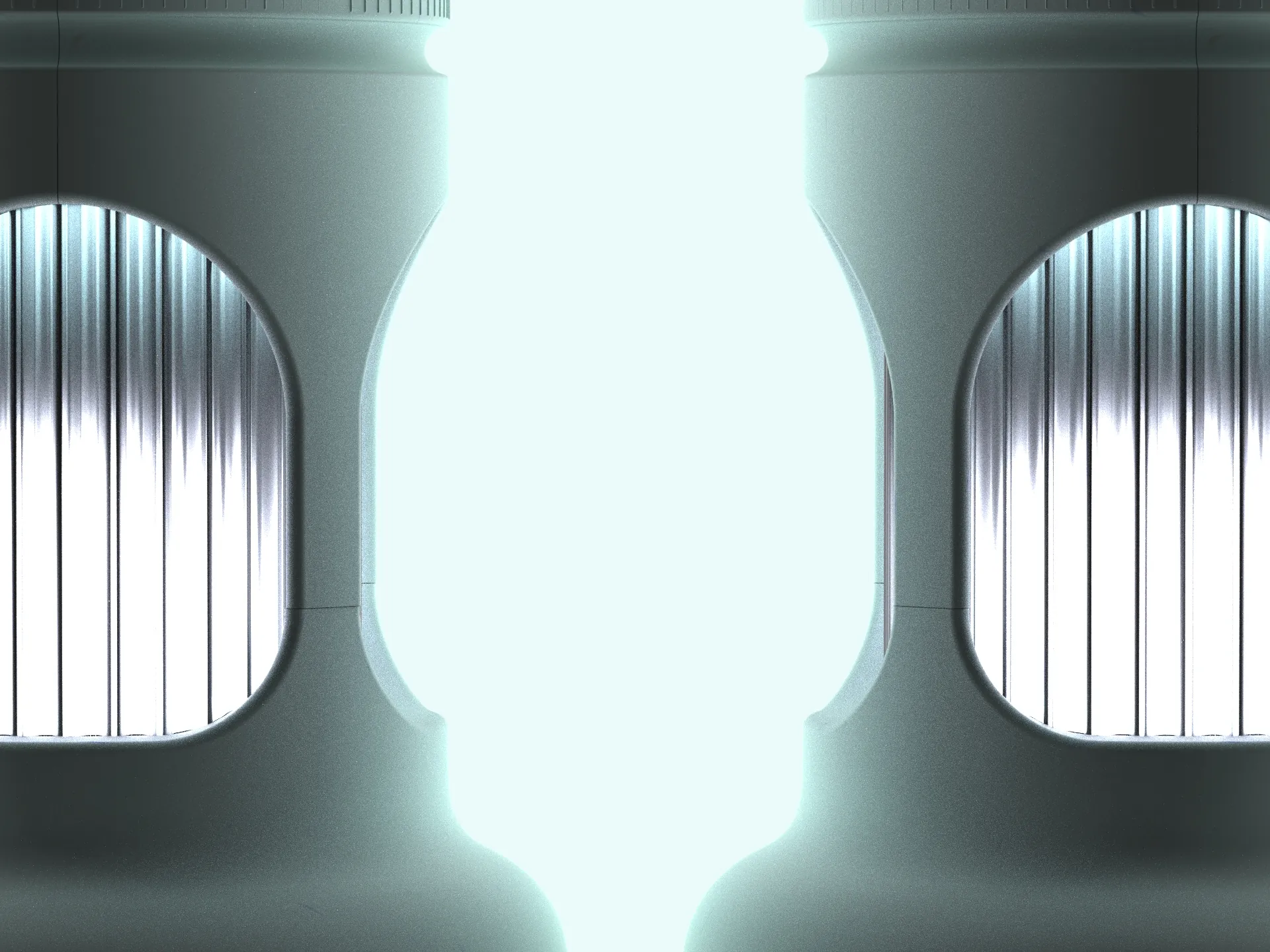 Notice how the negative area resembles shapes in the pillar and the space they form