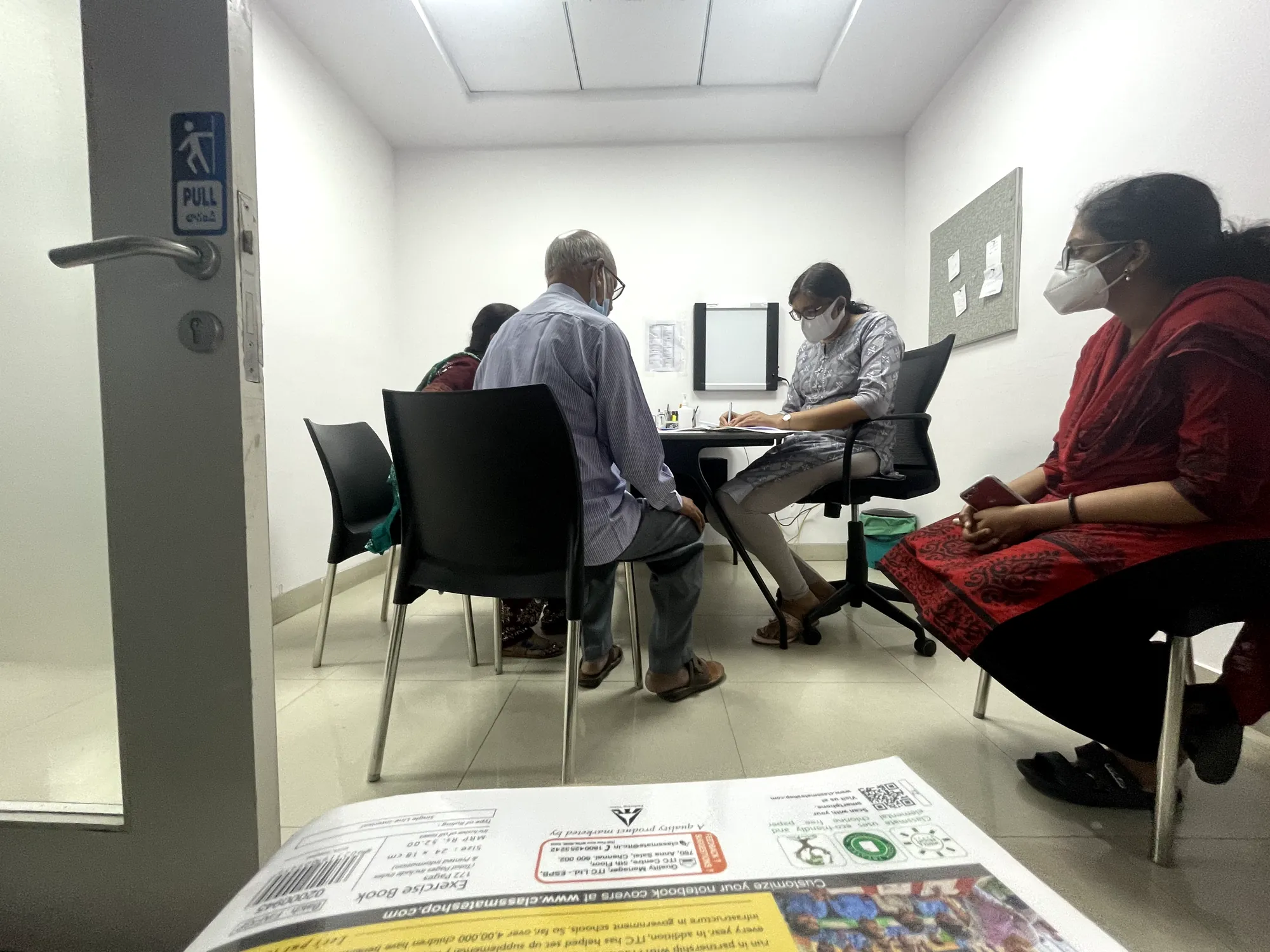 fig 1.3 - Visits to the research centre and the PDMDS rehab centre